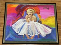 Peter Max Marilyn Monroe Canvas