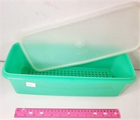 Long Green Tupperware Container