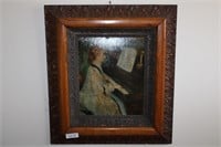 Lady at Piano Picture With Shadow Box Frame