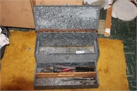 Galvanized Vintage Tool Box With Tray