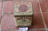 Red Lion Vintage Cigar Tin