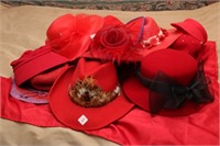 10 LADIES RED HATS
