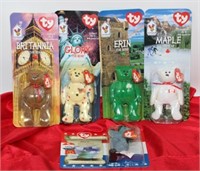5 BEANIE BABIES NEW IN PACKAGE