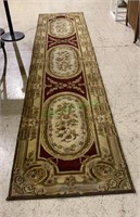 Victorian style carpet runner with floral motif