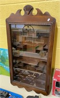 Shadow box curio cabinet with glass front door
