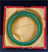 Beautiful green jade bangle bracelet,