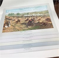 Collection of six Civil War prints from original