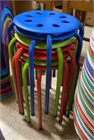 Lot of seven multi colored plastic and metal