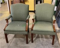 Matching pair of accent office chairs / living