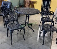 Nice metal patio table set includes table, two