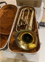 Old Ambassador baritone horn in poor condition