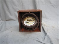 Antique Wooden Cased Ships Compass