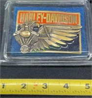 Harley Davidson belt buckle 1989 w/the eagle wing.