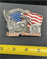 Harley Davidson belt buckle, 1991 Freedom to ride
