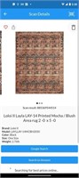 Loloi II Layla LAY-14 Printed Mocha/Blush 2x5 Rug