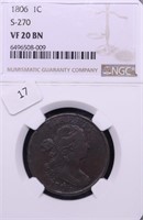 1806 NGC VF20 LARGE CENT