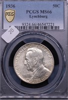 1936 PCGS MS66 LYNCHBURG HALF DOLLAR