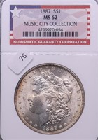 1887 NGC MS62 MORGAN DOLLAR