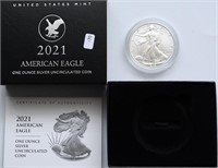 2021 W SILVER EAGLE W BOX PAPERS