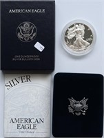 1998 PROOF SILVER EAGLE W BOX PAPERS
