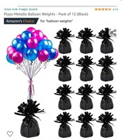 MSRP $20 Set 12 Black balloon weights
