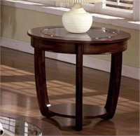 Oval end table
