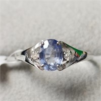 $1510 10K  Ceylon Sapphire(0.9ct) Diamond(0.04ct)