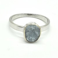 $280 Silver Blue Diamond (0.8ct) Ring