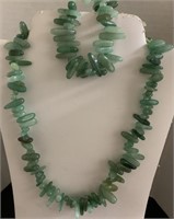 Green aventurine necklace and bracelet