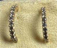 10K earrings with stone