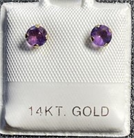 14K  amethyst earrings
