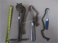 Three Chain Wrenches