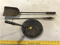 Coal Shovel, Stove Stoker, Lid & Handle