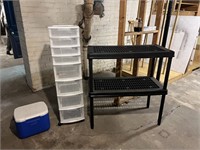 Drawer unit, cooler and shelving unit.