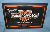 Harley Davidson framed metal advertising sign