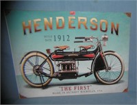 Henderson Motorcycles retro style advertising sign