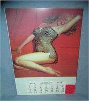 Marilyn Monroe 1954 Calendar retro style sign