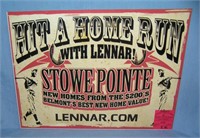Hit a Home Run with Lennar retro style sign