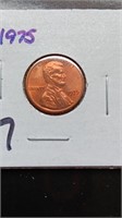 BU Red 1975 Lincoln Penny