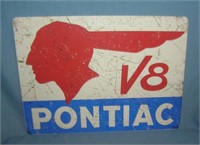 Pontiac V8 retro style advertising sign