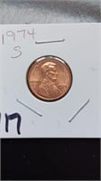 AU 1974-S Lincoln Penny
