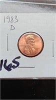 Uncirculated 1983-S Lincoln Penny