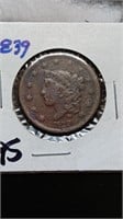 1939 Large Cent Hig Detail Pitting