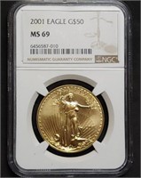 2001 1oz $50 Gold Eagle NGC MS69