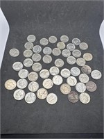 49 Jefferson Nickels of Assorted Dates from 1939