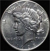 1928 P Peace Silver Dollar BU Key Date