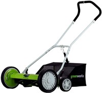 GreenWorks 5-Blade Push Lawn Mower w/ Grass Picker
