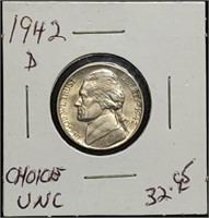 1942-D Jefferson Nickel Choice BU