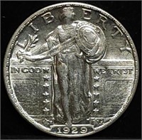 1929-D Standing Liberty Silver Quarter Gem BU