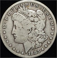 1883-CC Morgan Silver Dollar Carson City CC